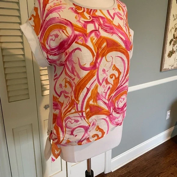 Charlie B linen/cotton side tie pullover NWOT - Picture 6 of 9